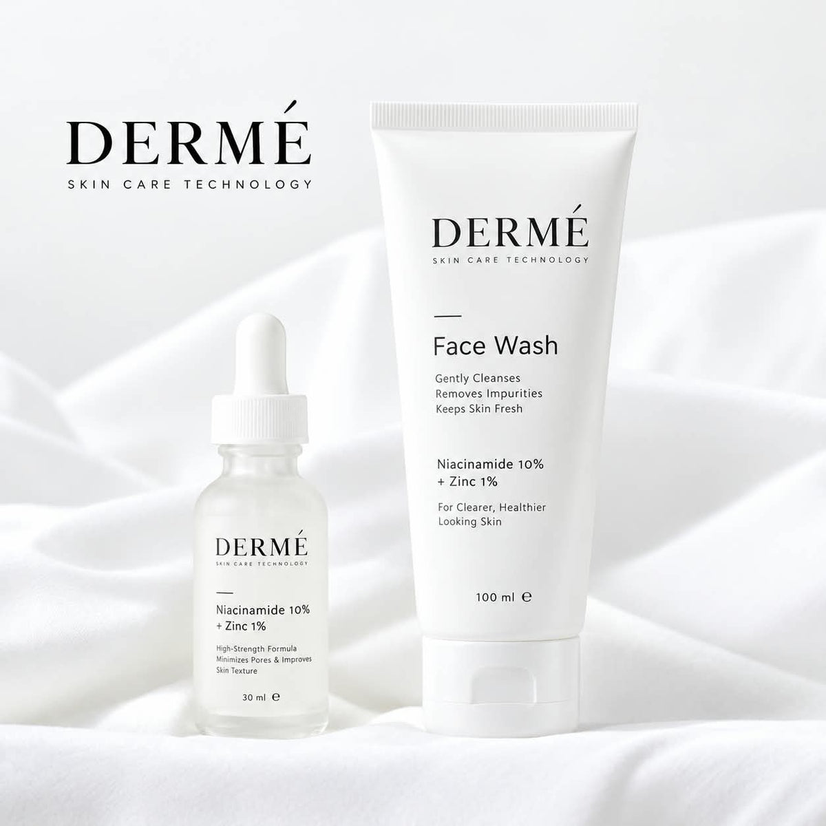 DERME The Ordinary Face Wash + Niacinamide Serum | 2-in-1 Skincare Bundle ✨
