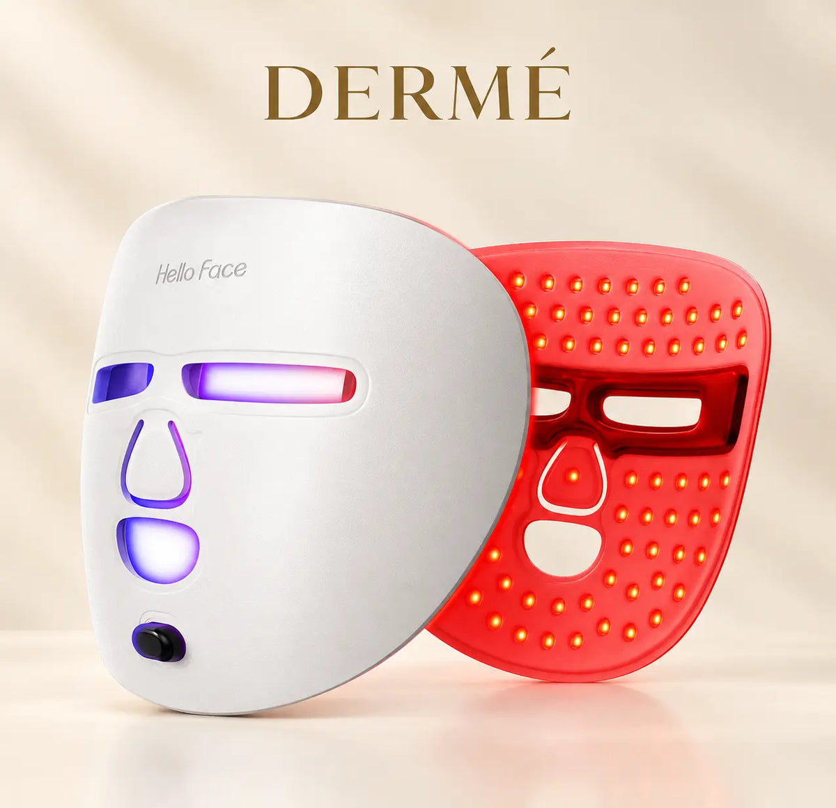 Derme LED Red Light Therapy Facial Mask for Skincare & Home Use